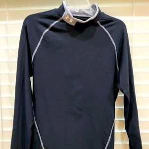Under Armour Men’s Cold Gear Black with Grey Accents Long Sleeve EUC Size XL